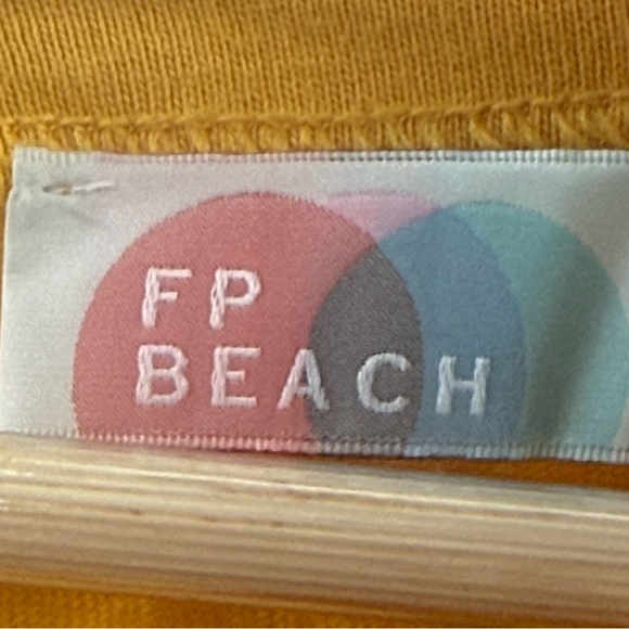 Free People Beach Slouchy Oversized Cotton Boho Romper Golden Yellow Size Large - Picture 8 of 11